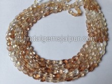 Brown Imperial Topaz Faceted Oval Shape Beads